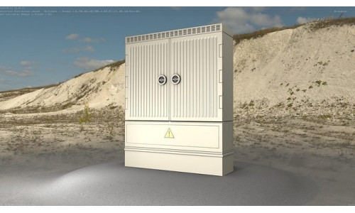 Electrical Distribution Cabinet 135 Low-poly 3D model