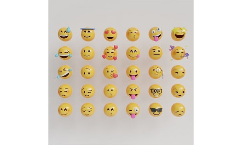 Emoji Pack Low-poly 3D model