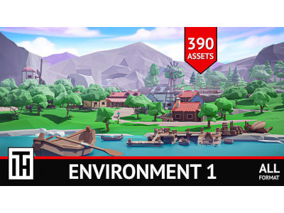 Environment 1 Low-poly 3D model