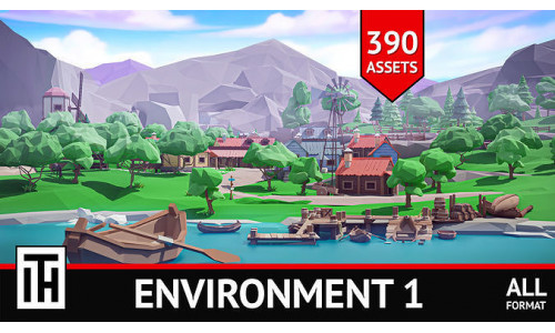Environment 1 Low-poly 3D model