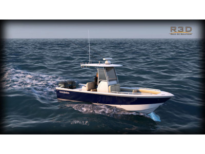 Everglades 273 Sport Fishing Boat Low-poly 3D model