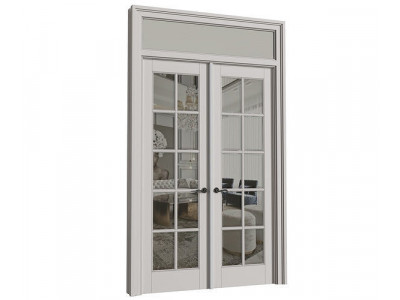 Exterior Modern Classic French Patio Doors 3D model
