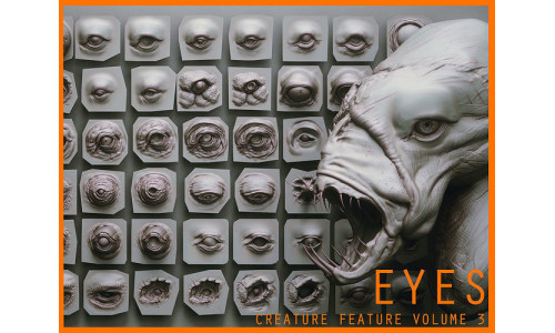 EYES - 28 Zbrush VDM creature eyes and 15 eyeballs 3D model