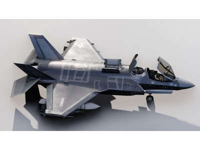F35B Lightning II - with high resolution cocpit Low-poly 3D model