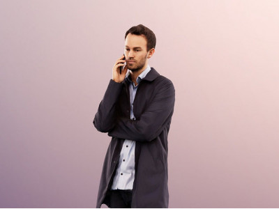Fabio 13066 - Standing Casual Man Phone Call Low-poly 3D model