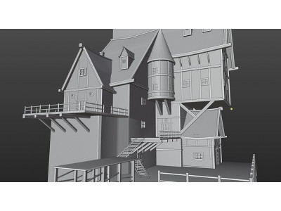 Fantasy medieval house 3D model