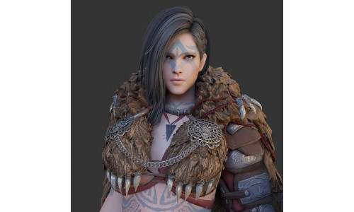 Female Warrior 3D Model Character 3D model