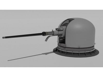 92 mm Fictional Naval Gun 3D model