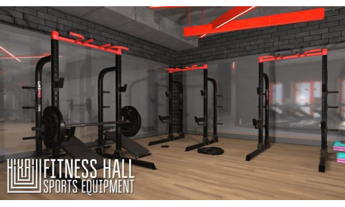 Fitness hall - sports equipment 3D model