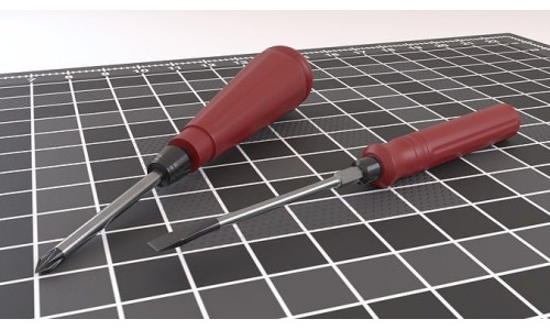 Flathead Screwdriver and Phillips Screwdriver 3D model