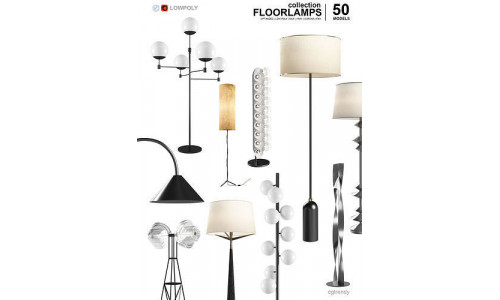 Floorlamps Collection - 50 models 3D model