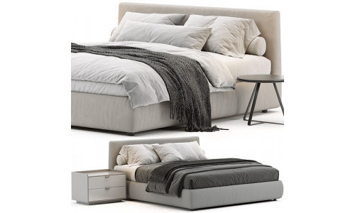 Flou Merkurio Bed 3D model