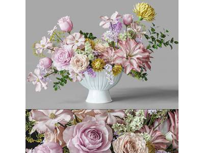 Flower Set 032 Centerpiece 3D model
