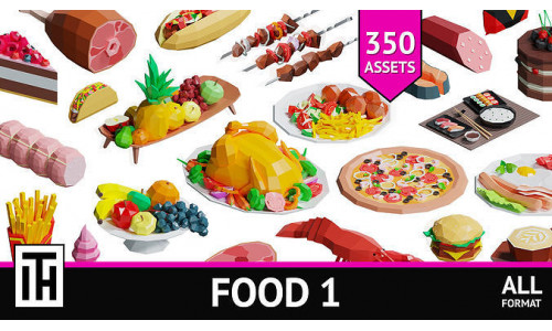 food  1 Low-poly 3D model
