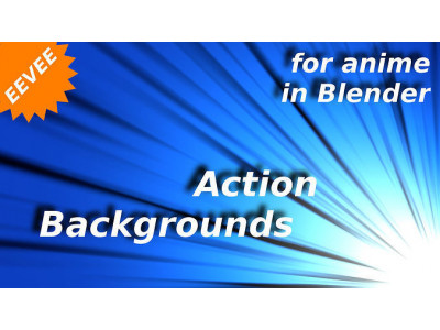 For Anime in Blender - Action Backgrounds 3D model