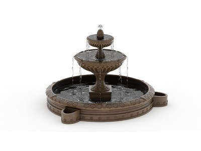 Fountain 05 PBR Realistic Low-poly 3D model