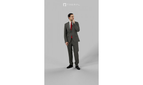 SCANNED Man Business Man Jest Standing Thinking 3D model