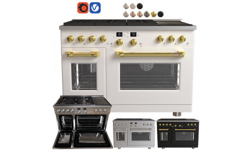 GE Cafe 48 Smart Commercial-Style Range with 6 Burners 3D model
