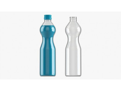 Glass soft drink soda water bottle 06 3D model