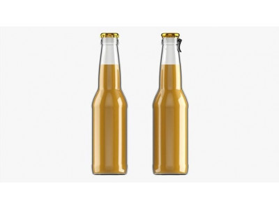Glass soft drink soda water bottle 22 3D model