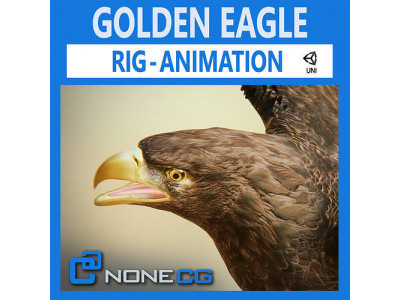 Golden Eagle v3 - Unity Low-poly 3D model