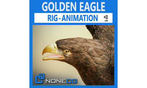 Golden Eagle v3 - Unity Low-poly 3D model