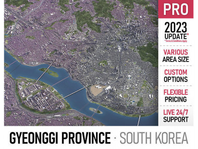 Gyeonggi Low-poly 3D model