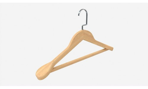 Hanger For Clothes Wooden 01 Light 3D model
