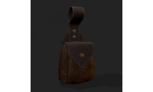 Hanging Side Pouch  Low-poly 3D model