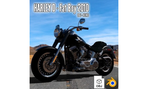 Harley-Davidson Fat Boy 2010 3d model Low-poly 3D model