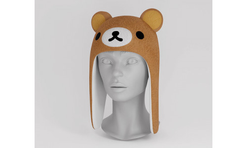 Hat - Kawaii Bear Funny Cartoon Stylized Metaverse Low-poly 3D model
