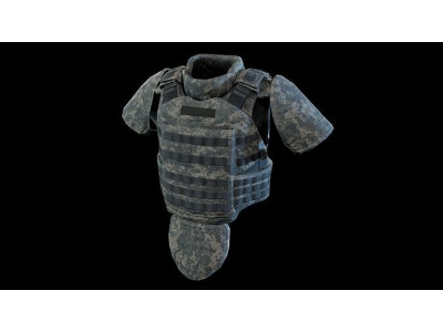 Heavy armor vest Low-poly 3D model