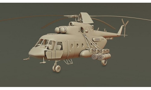 Helicopter Mi-8 AMTSH  3D print model