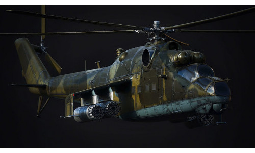 Helicopter - Source Files Attached 8K Unreal Engine  Low-poly 3D model