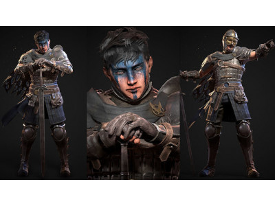 Hero Mercenary Warrior Character Low-poly 3D model