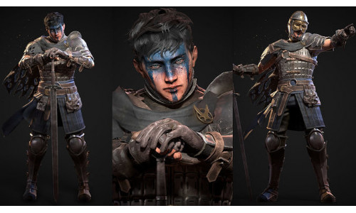 Hero Mercenary Warrior Character Low-poly 3D model