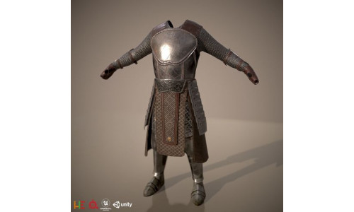 HIE Game Ready Body Armor D180612 Low-poly 3D model