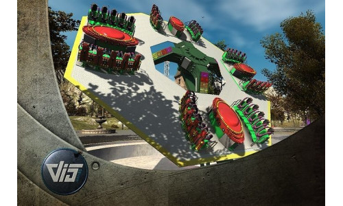 High Detail Fairground Ride 13  - Takeoff Low-poly 3D model