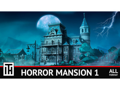 Horror Mansion 1 Low-poly 3D model