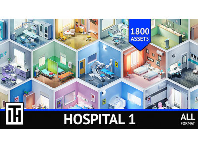 Hospital 1 Low-poly 3D model
