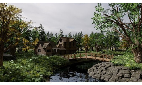 Houses Scene 3D model
