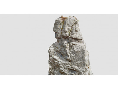 Huge Boulder Pillar Cliff Drone Scan PBR Low-poly 3D model