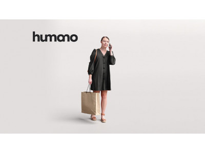 Humano Shopping Woman with phone 2208-3- 3D model