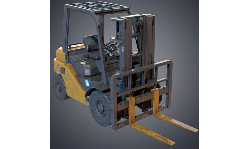 Industrial Forklift Low-poly 3D model