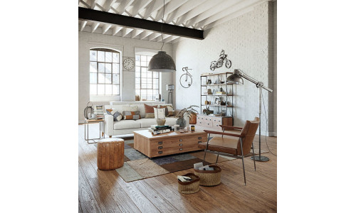 Industrial Living Interior scene 3D model