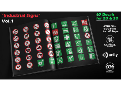 Industrial Signs - Vol1 - 67 decal textures -  Texture
