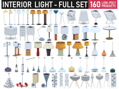 Interior Light Collection Low-poly 3D model