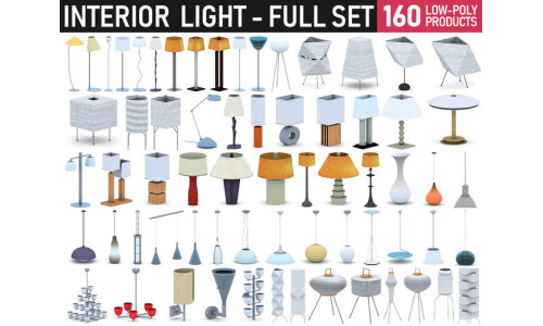 Interior Light Collection Low-poly 3D model