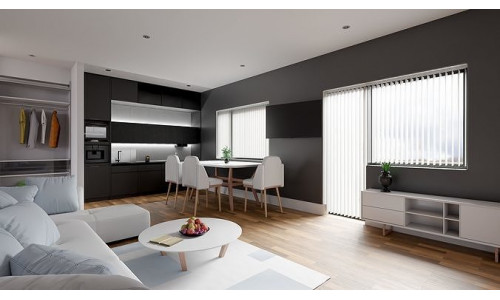 Interior Living Room Kitchen 3D model