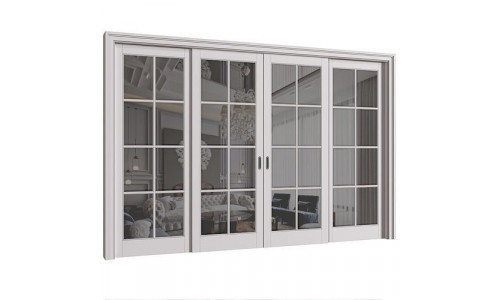 Interior sliding doors in classic style 3D model